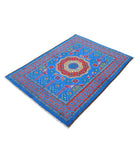 Revival 3'6'' X 4'10'' Hand-Knotted Wool Rug 3'6'' x 4'10'' (105 X 145) / Blue / Red