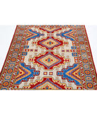 Revival 3'5'' X 4'10'' Hand-Knotted Wool Rug 3'5'' x 4'10'' (103 X 145) / Ivory / Blue