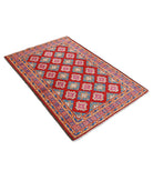 Revival 3'5'' X 4'11'' Hand-Knotted Wool Rug 3'5'' x 4'11'' (103 X 148) / Red / Gold