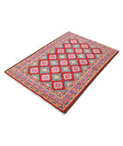 Revival 3'5'' X 4'11'' Hand-Knotted Wool Rug 3'5'' x 4'11'' (103 X 148) / Red / Gold