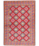 Revival 3'5'' X 4'11'' Hand-Knotted Wool Rug 3'5'' x 4'11'' (103 X 148) / Red / Gold