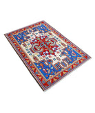 Revival 3'3'' X 4'8'' Hand-Knotted Wool Rug 3'3'' x 4'8'' (98 X 140) / Ivory / Red