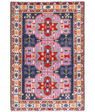 Revival 3'2'' X 4'9'' Hand-Knotted Wool Rug 3'2'' x 4'9'' (95 X 143) / Blue / Ivory