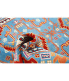 Revival 5'1'' X 6'6'' Hand-Knotted Wool Rug 5'1'' x 6'6'' (153 X 195) / Blue / Red