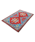 Revival 4'0'' X 6'0'' Hand-Knotted Wool Rug 4'0'' x 6'0'' (120 X 180) / Red / Blue