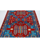 Revival 5'0'' X 6'9'' Hand-Knotted Wool Rug 5'0'' x 6'9'' (150 X 203) / Red / Blue