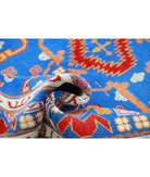 Revival 5'10'' X 7'7'' Hand-Knotted Wool Rug 5'10'' x 7'7'' (175 X 228) / Blue / Red