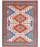 Revival 6'1'' X 7'10'' Hand-Knotted Wool Rug 6'1'' x 7'10'' (183 X 235) / Ivory / Blue