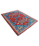 Revival 5'7'' X 7'7'' Hand-Knotted Wool Rug 5'7'' x 7'7'' (168 X 228) / Red / Blue