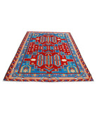 Revival 5'7'' X 7'7'' Hand-Knotted Wool Rug 5'7'' x 7'7'' (168 X 228) / Red / Blue