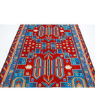 Revival 5'7'' X 7'7'' Hand-Knotted Wool Rug 5'7'' x 7'7'' (168 X 228) / Red / Blue