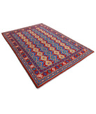 Revival 5'9'' X 8'1'' Hand-Knotted Wool Rug 5'9'' x 8'1'' (173 X 243) / Red / Blue