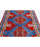 Revival 5'6'' X 7'11'' Hand-Knotted Wool Rug 5'6'' x 7'11'' (165 X 238) / Red / Blue