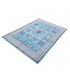 Revival 4'11'' X 6'7'' Hand-Knotted Wool Rug 4'11'' x 6'7'' (148 X 198) / Blue / Ivory