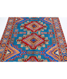 Revival 4'8'' X 6'8'' Hand-Knotted Wool Rug 4'8'' x 6'8'' (140 X 200) / Blue / Red