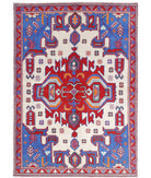 Revival 4'9'' X 6'8'' Hand-Knotted Wool Rug 4'9'' x 6'8'' (143 X 200) / Ivory / Red