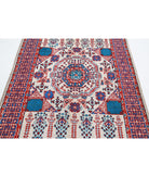 Revival 5'1'' X 6'7'' Hand-Knotted Wool Rug 5'1'' x 6'7'' (153 X 198) / Ivory / Blue