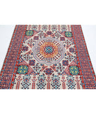 Revival 4'10'' X 6'8'' Hand-Knotted Wool Rug 4'10'' x 6'8'' (145 X 200) / Ivory / Blue