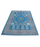 Revival 4'11'' X 6'7'' Hand-Knotted Wool Rug 4'11'' x 6'7'' (148 X 198) / Blue / Ivory