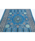 Revival 4'11'' X 6'7'' Hand-Knotted Wool Rug 4'11'' x 6'7'' (148 X 198) / Blue / Ivory