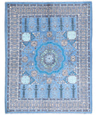 Revival 4'11'' X 6'7'' Hand-Knotted Wool Rug 4'11'' x 6'7'' (148 X 198) / Blue / Ivory