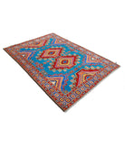 Revival 4'9'' X 6'8'' Hand-Knotted Wool Rug 4'9'' x 6'8'' (143 X 200) / Teal / Blue