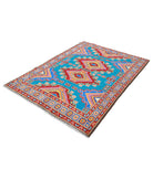 Revival 4'9'' X 6'8'' Hand-Knotted Wool Rug 4'9'' x 6'8'' (143 X 200) / Teal / Blue