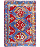 Revival 2'7'' X 3'10'' Hand-Knotted Wool Rug 2'7'' x 3'10'' (78 X 115) / Red / Blue