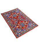 Revival 2'6'' X 3'10'' Hand-Knotted Wool Rug 2'6'' x 3'10'' (75 X 115) / Red / Purple