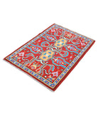 Revival 2'8'' X 3'11'' Hand-Knotted Wool Rug 2'8'' x 3'11'' (80 X 118) / Red / Blue