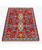 Revival 2'8'' X 3'11'' Hand-Knotted Wool Rug 2'8'' x 3'11'' (80 X 118) / Red / Blue