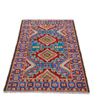 Revival 2'5'' X 4'4'' Hand-Knotted Wool Rug 2'5'' x 4'4'' (73 X 130) / Teal / Blue