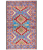 Revival 2'5'' X 4'4'' Hand-Knotted Wool Rug 2'5'' x 4'4'' (73 X 130) / Teal / Blue