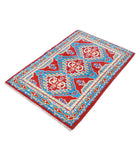 Revival 2'7'' X 4'0'' Hand-Knotted Wool Rug 2'7'' x 4'0'' (78 X 120) / Red / Blue