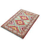 Revival 2'8'' X 4'1'' Hand-Knotted Wool Rug 2'8'' x 4'1'' (80 X 123) / Green / Red