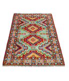 Revival 2'8'' X 4'1'' Hand-Knotted Wool Rug 2'8'' x 4'1'' (80 X 123) / Green / Red