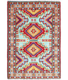 Revival 2'8'' X 4'1'' Hand-Knotted Wool Rug 2'8'' x 4'1'' (80 X 123) / Green / Red