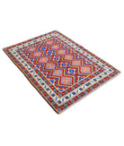 Revival 3'4'' X 4'9'' Hand-Knotted Wool Rug 3'4'' x 4'9'' (100 X 143) / Red / Ivory