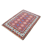 Revival 3'4'' X 4'9'' Hand-Knotted Wool Rug 3'4'' x 4'9'' (100 X 143) / Red / Ivory