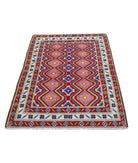 Revival 3'4'' X 4'9'' Hand-Knotted Wool Rug 3'4'' x 4'9'' (100 X 143) / Red / Ivory