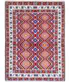 Revival 3'4'' X 4'9'' Hand-Knotted Wool Rug 3'4'' x 4'9'' (100 X 143) / Red / Ivory