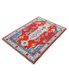 Revival 3'4'' X 4'10'' Hand-Knotted Wool Rug 3'4'' x 4'10'' (100 X 145) / Red / Ivory