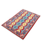 Revival 3'2'' X 5'0'' Hand-Knotted Wool Rug 3'2'' x 5'0'' (95 X 150) / Red / Blue