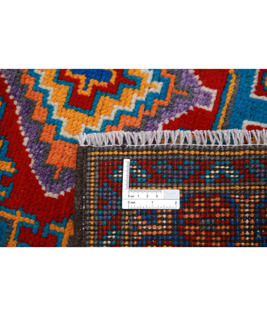 Revival 3'4'' X 5'0'' Hand-Knotted Wool Rug 3'4'' x 5'0'' (100 X 150) / Blue / Orange