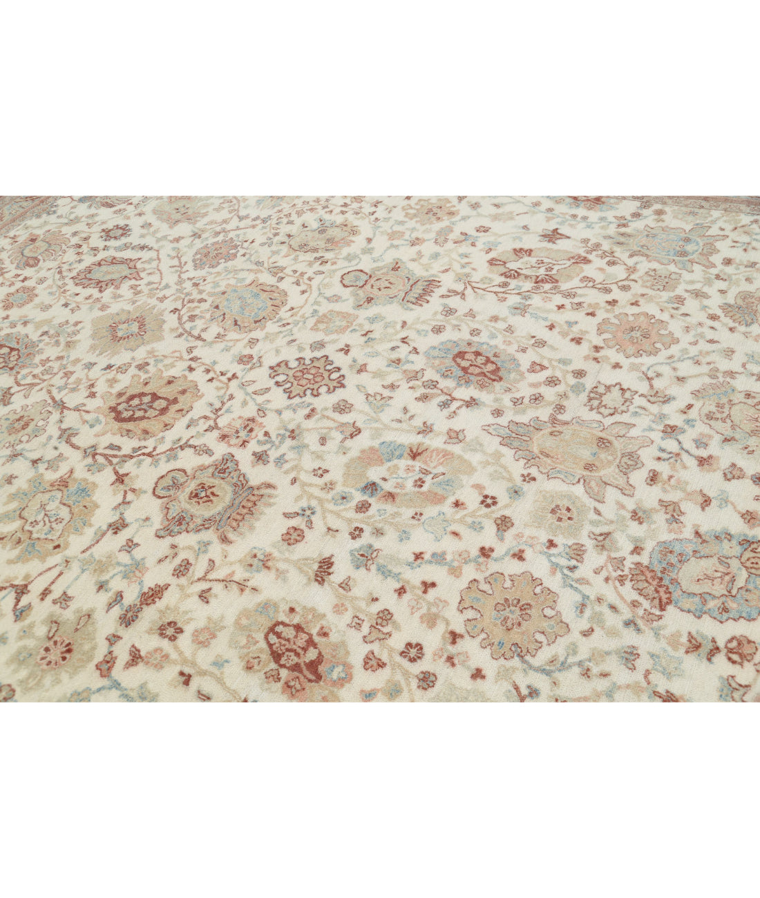 Samsun 10'8'' X 13'7'' Hand-Knotted Wool Rug 10'8'' x 13'7'' (320 X 408) / Ivory / Rust