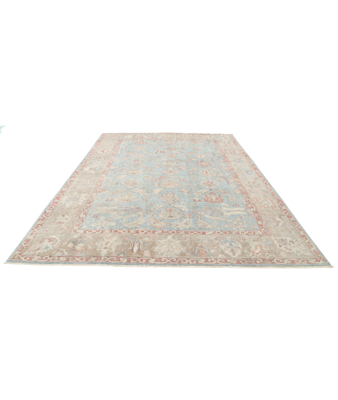 Samsun 8'10'' X 11'11'' Hand-Knotted Wool Rug 8'10'' x 11'11'' (265 X 358) / Green / Taupe