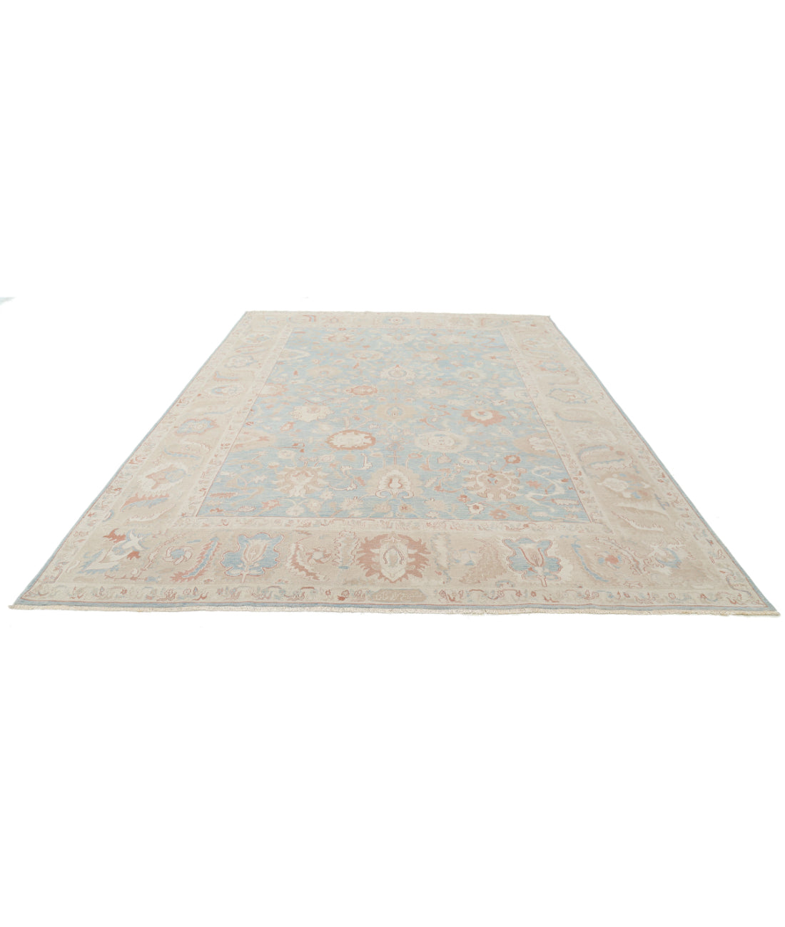 Samsun 8'10'' X 12'2'' Hand-Knotted Wool Rug 8'10'' x 12'2'' (265 X 365) / Blue / Taupe