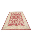 Serenity 5' 6" X 8' 2" Hand-Knotted Wool Rug 5' 6" X 8' 2" (168 X 249) / Ivory / Red