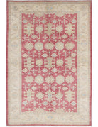 Serenity 5' 6" X 8' 2" Hand-Knotted Wool Rug 5' 6" X 8' 2" (168 X 249) / Ivory / Red