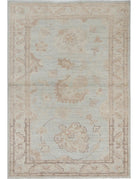 Serenity 3' 2" X 4' 7" Hand-Knotted Wool Rug 3' 2" X 4' 7" (97 X 140) / Blue / Ivory